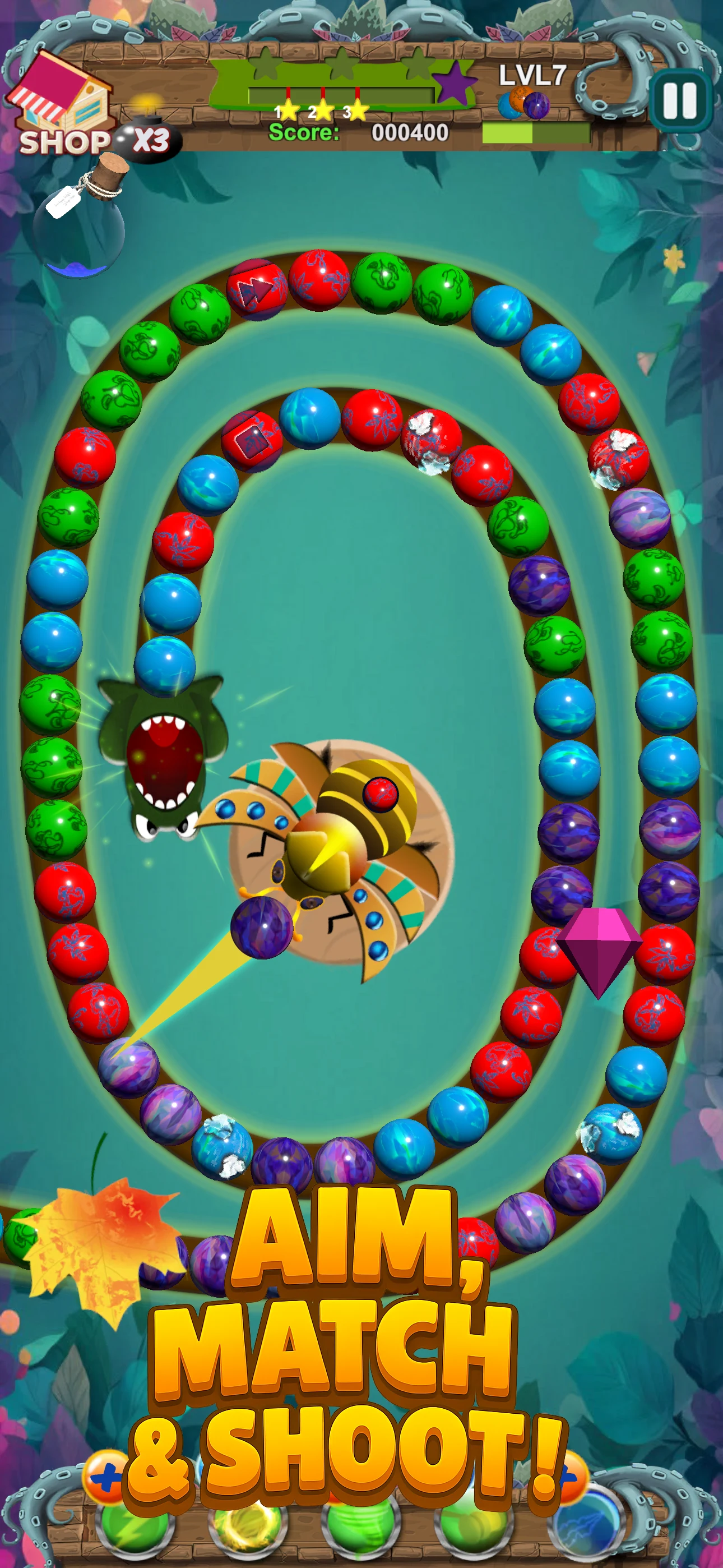 Marble Jungle: Blast Master 3D screenshot
